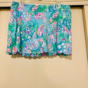 Large Lilly Pulitzer Alia Skort in Aqua La Vista